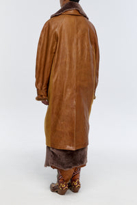 Arbor Coat in Cognac Vachetta Leather