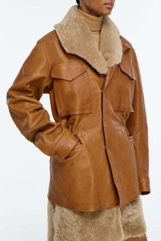 Darwin M65 Jacket in Cognac Vachetta Leather