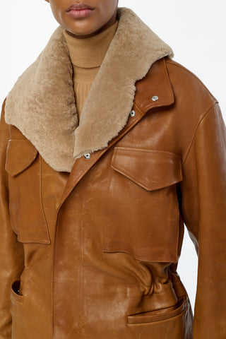 Darwin M65 Jacket in Cognac Vachetta Leather