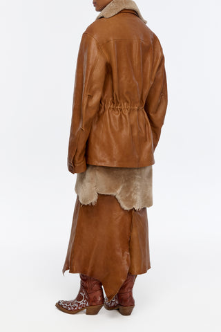 Darwin M65 Jacket in Cognac Vachetta Leather