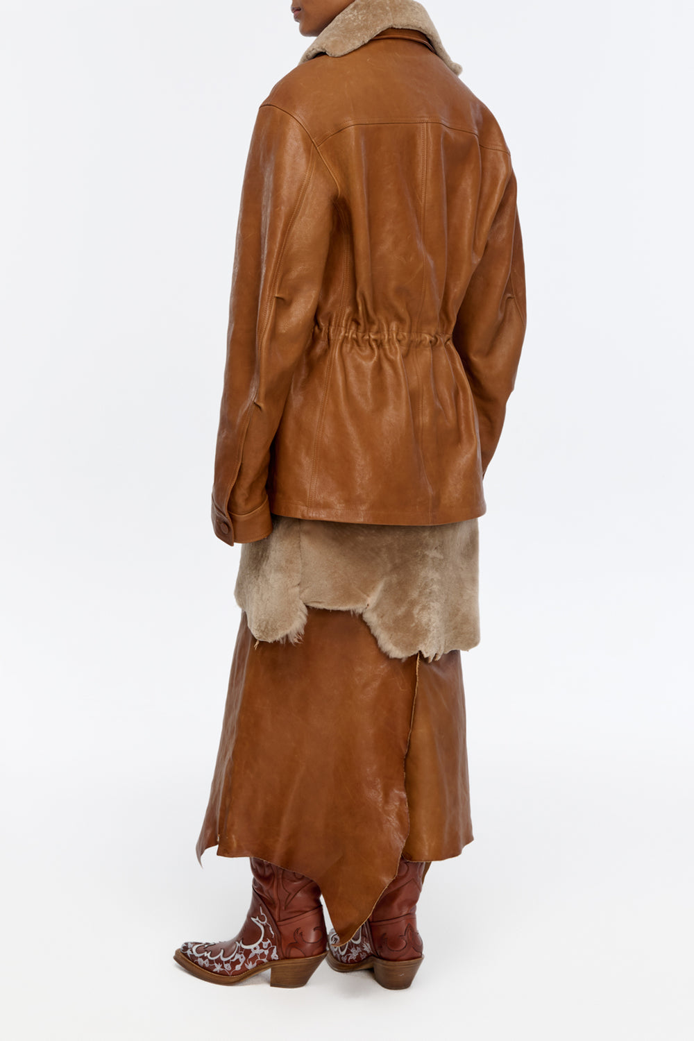 Darwin M65 Jacket in Cognac Vachetta Leather