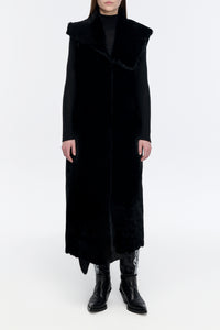 Smith Coat Liner in Black Shearling