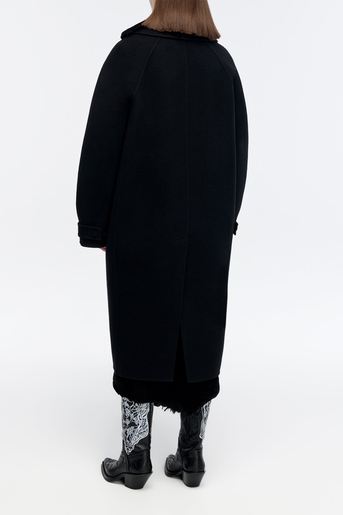Arbor Coat in Black Cashmere Felt