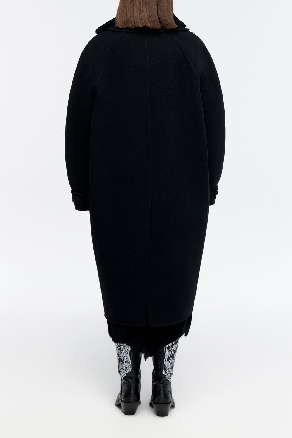 Arbor Coat in Black Cashmere Felt