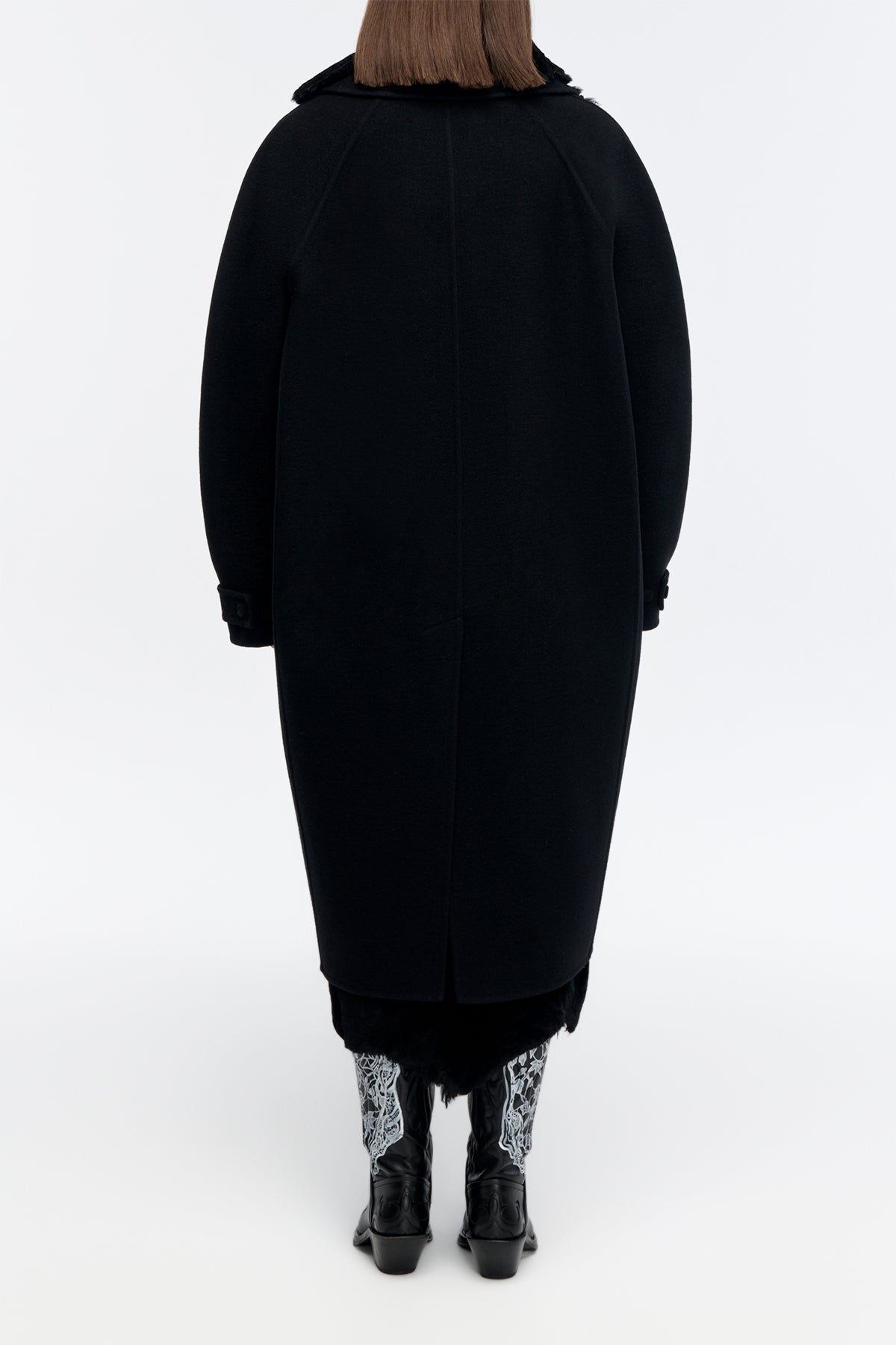 Arbor Coat in Black Cashmere Felt