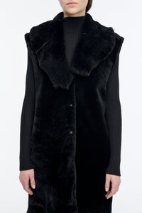 Diviner Jacket Liner in Black Shearling