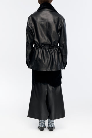 Darwin M65 Jacket in Black Nappa Leather