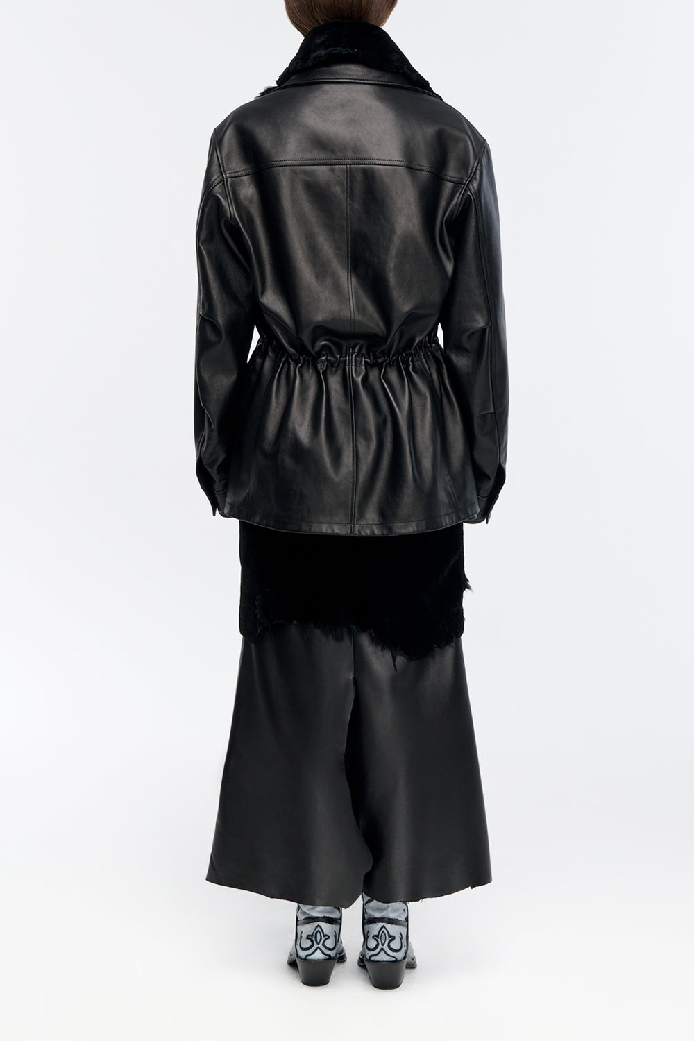 Darwin M65 Jacket in Black Nappa Leather
