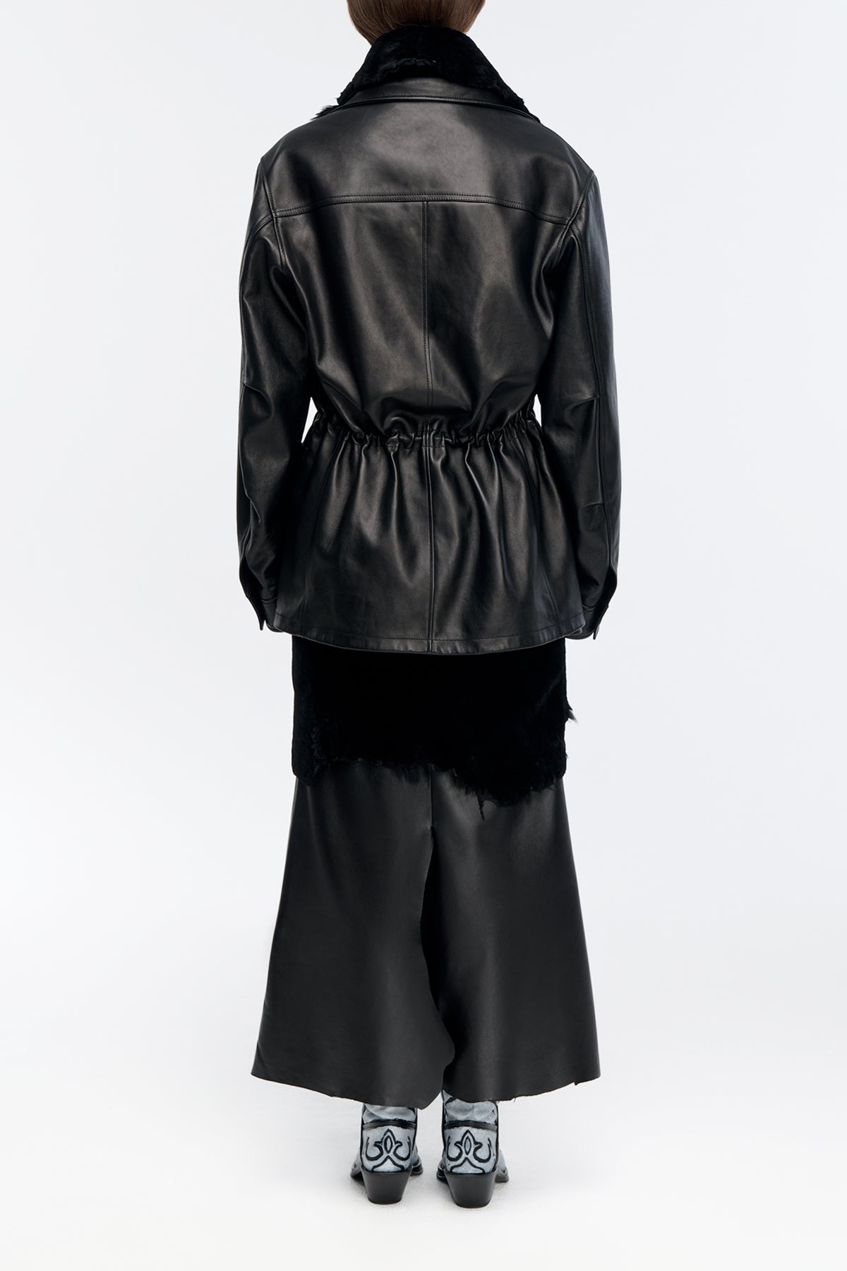 Darwin M65 Jacket in Black Nappa Leather