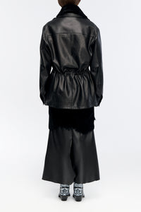 Darwin M65 Jacket in Black Nappa Leather