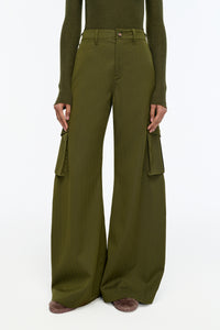 Eos Pant in Olive Virgin Wool