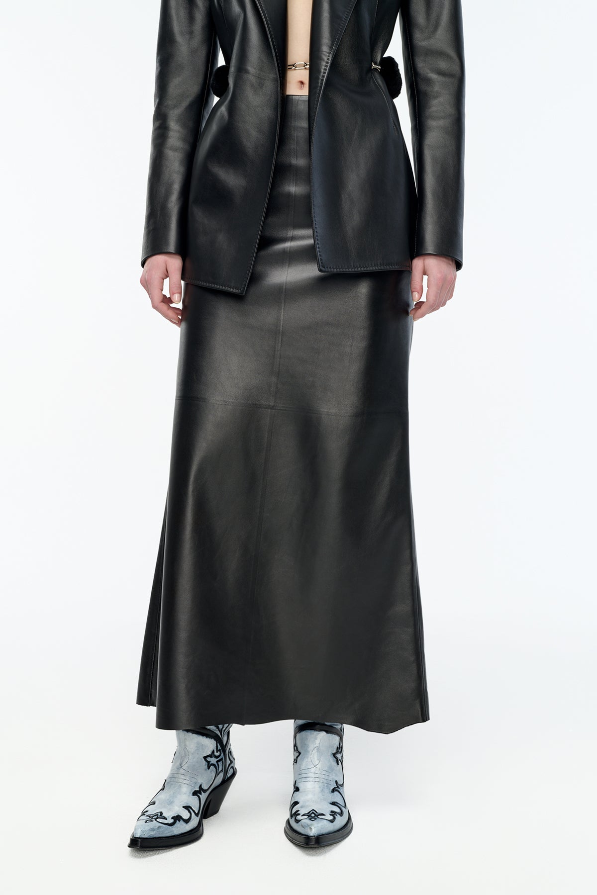 Edwardo Skirt in Black Leather