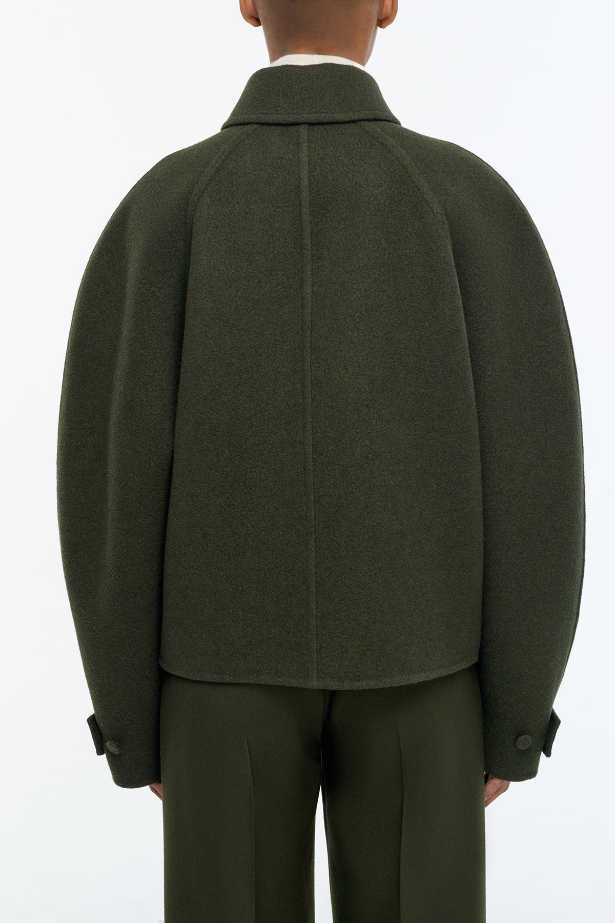 Ombu Jacket in Olive Cashmere Felt