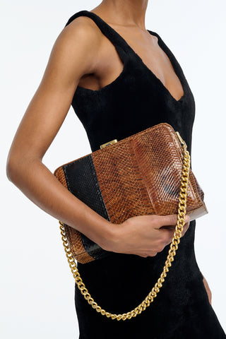 Vintage No.12 Bag in Cognac Snakeskin