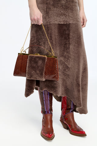 Vintage No.11 Bag in Cognac Snakeskin