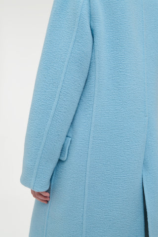 Mcaffrey Coat in Light Blue Cashmere Felt