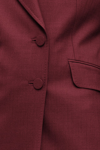 Angela Blazer in Bordeaux Wool Silk
