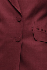 Angela Blazer in Bordeaux Wool Silk