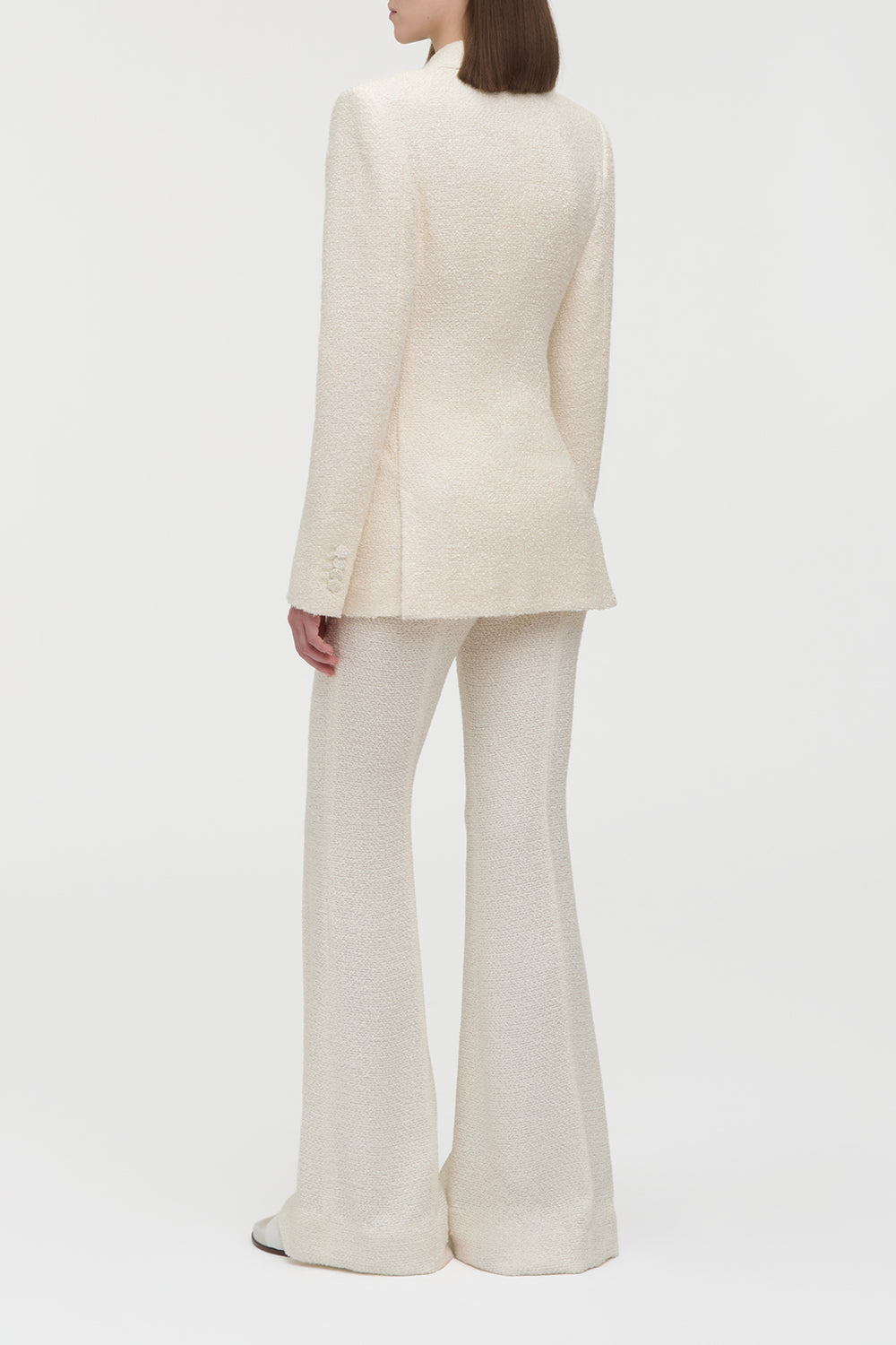 Mairi Blazer in Ivory Silk Boucle