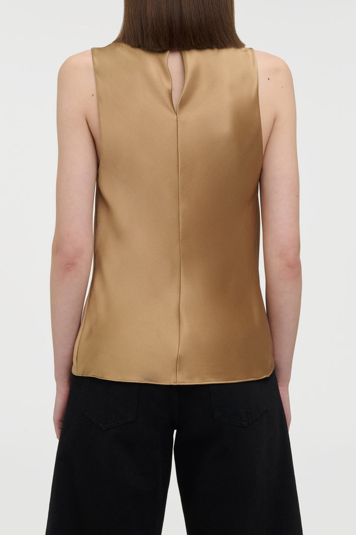 Melina Top in Camel Satin