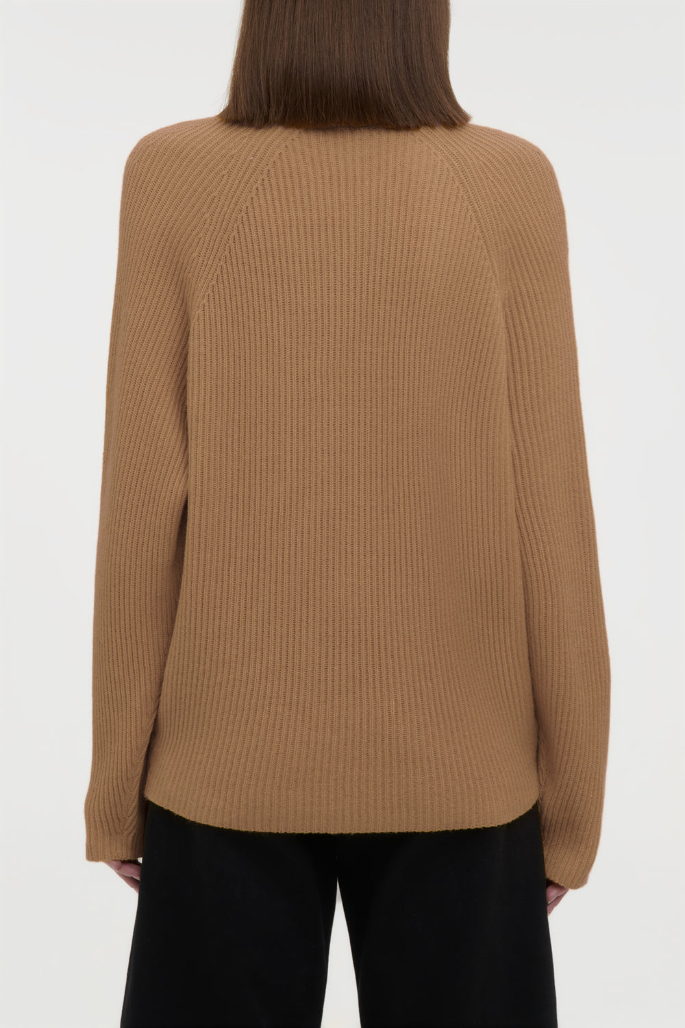 Wigman Knit Turtleneck Sweater in Camel Cashmere