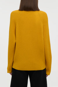 Wigman Knit Turtleneck Sweater in Golden Birch Cashmere