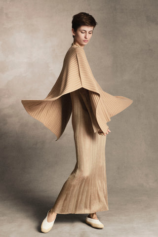 Atira Knit Maxi Dress in Camel Silk