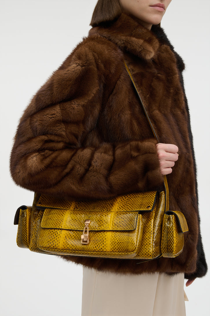 Jebb Bag in Golden Birch Snakeskin