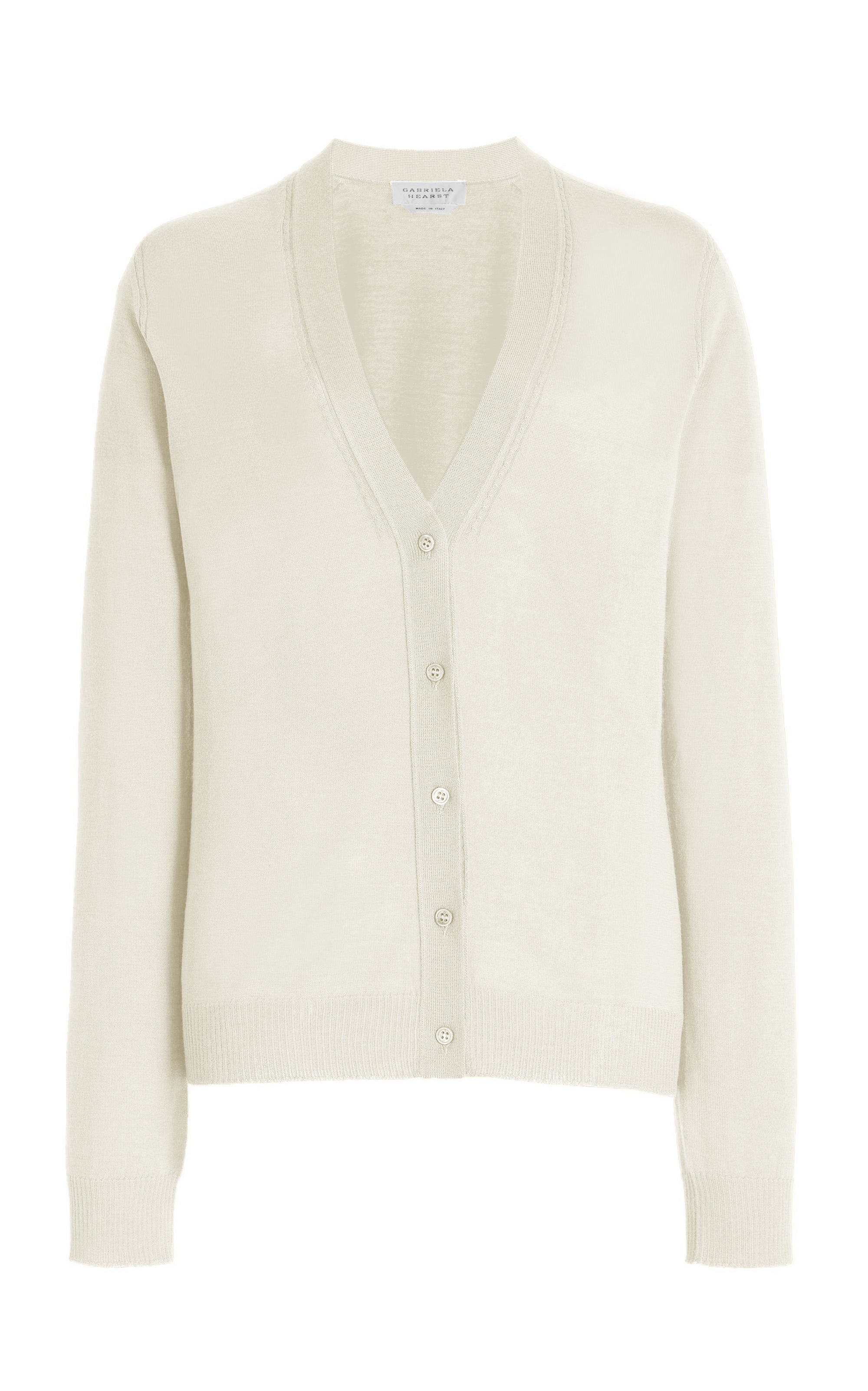 Tori Knit Cardigan in Ivory Cashmere Silk – Gabriela Hearst