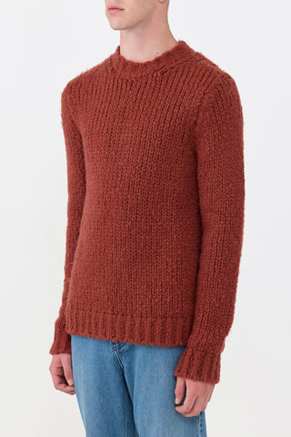 Lawrence Knit Sweater in Burnt Sienna Welfat Cashmere M