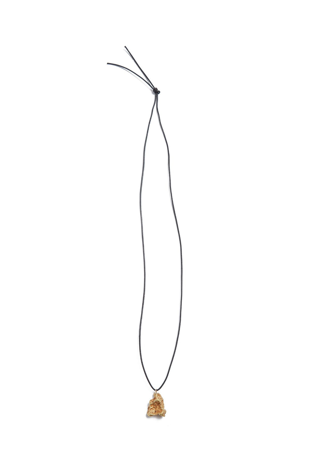 Raw Gold Nugget Necklace in Yellow Gold