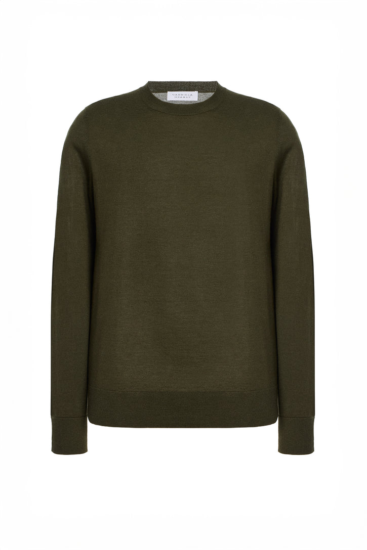 Palco Sweater in Olive Merino Wool
