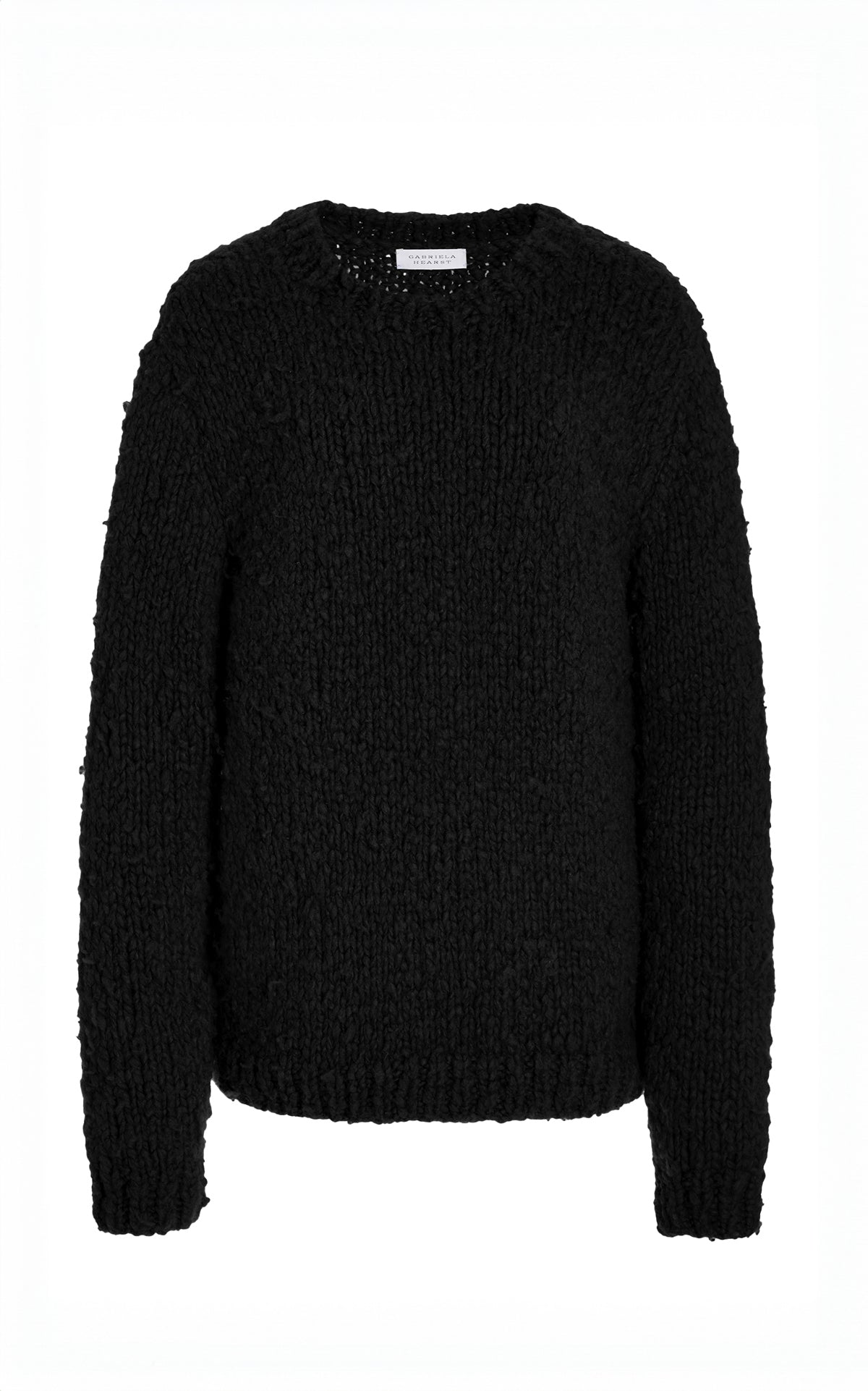 Lawrence Knit Sweater in Black Welfat Cashmere – Gabriela Hearst