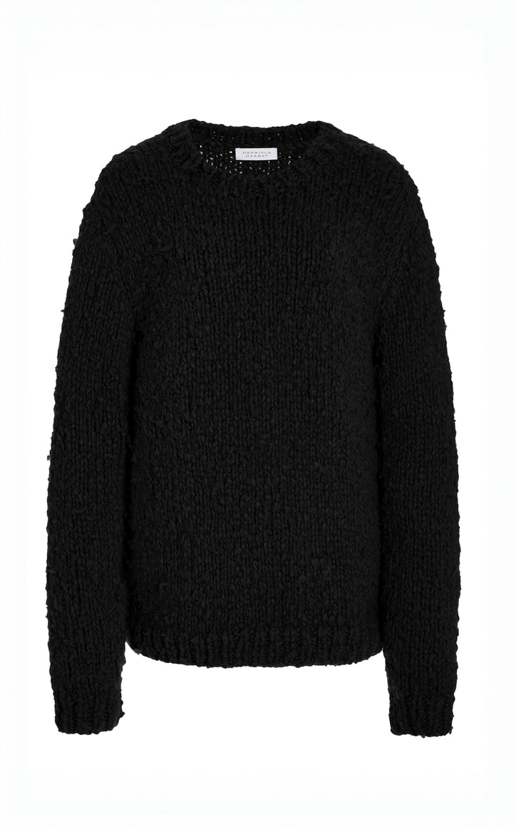 Lawrence Knit Sweater in Black Welfat Cashmere
