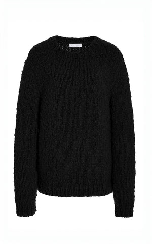 Lawrence Knit Sweater in Black Welfat Cashmere