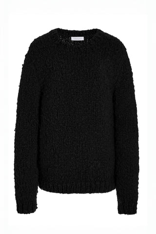 Lawrence Knit Sweater in Black Welfat Cashmere