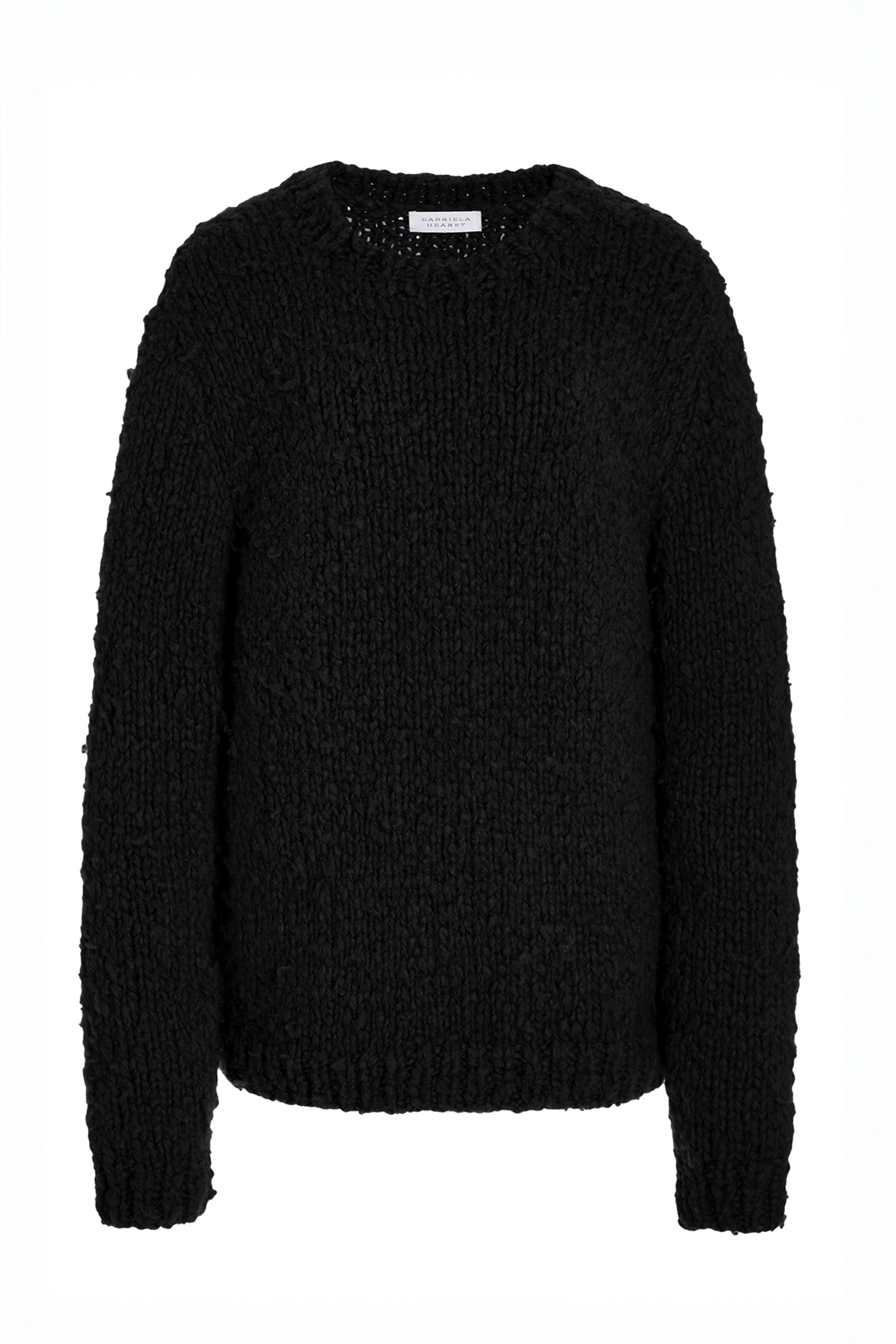 Lawrence Knit Sweater in Black Welfat Cashmere – Gabriela Hearst
