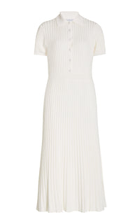 Amor Knit Midi Dress in Ivory Cashmere Silk