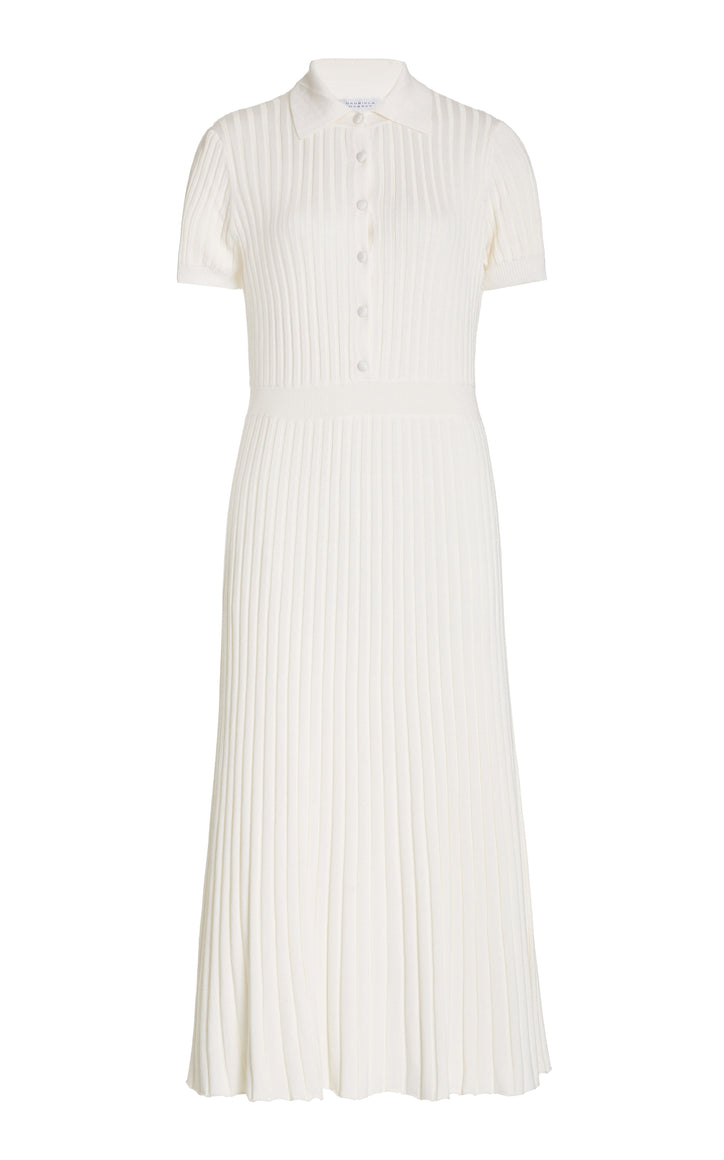Amor Knit Midi Dress in Ivory Cashmere Silk