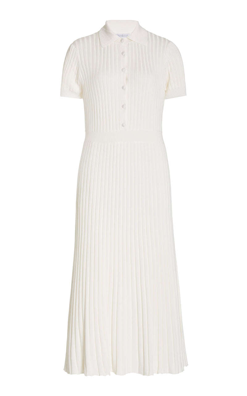 Ivory Cashmere Silk Amor Knit Midi Dress - Product Flat Lay | Gabriela Hearst