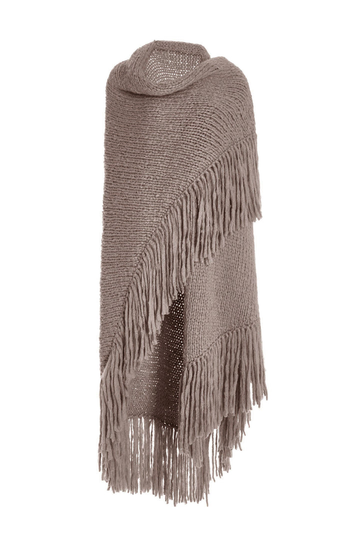 Lauren Knit Wrap in Walnut Welfat Cashmere