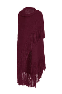 Lauren Knit Wrap in Bordeaux Welfat Cashmere