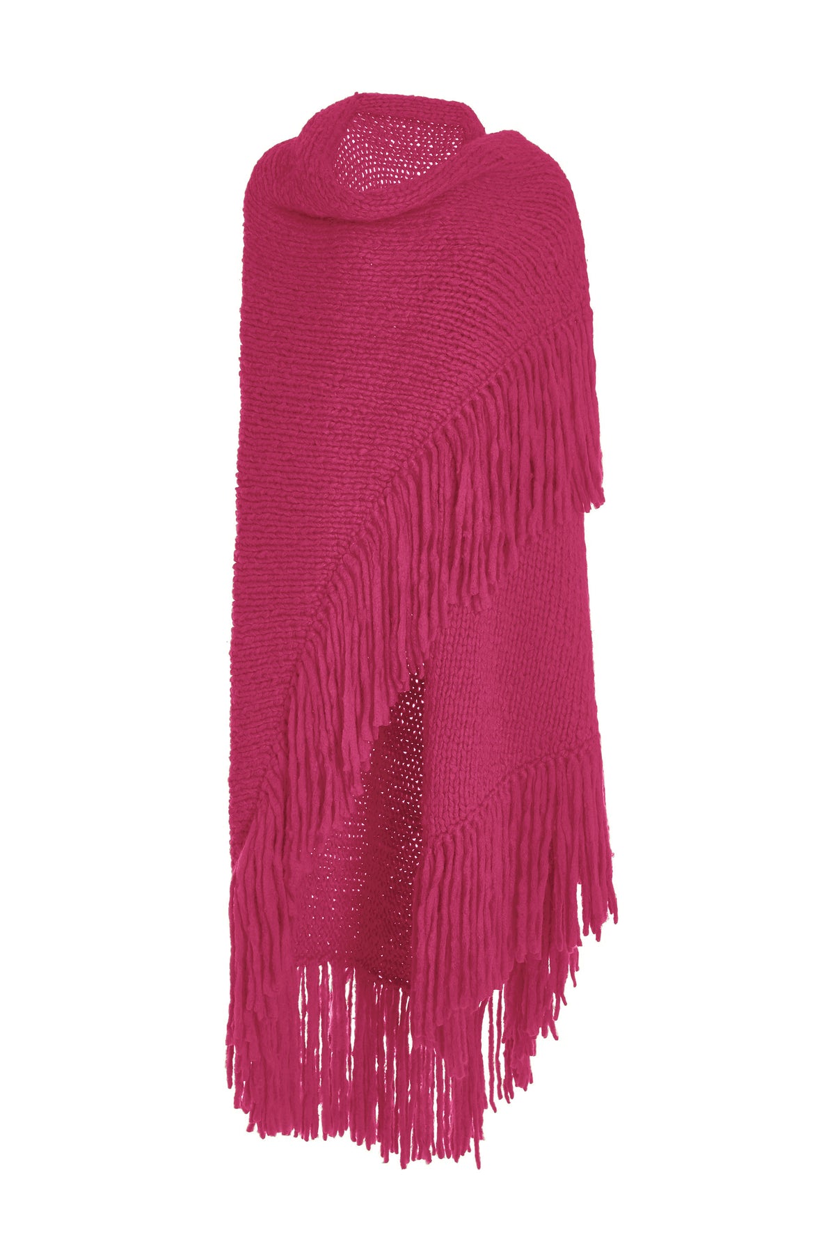 Lauren Knit Wrap in Fuchsia Welfat Cashmere
