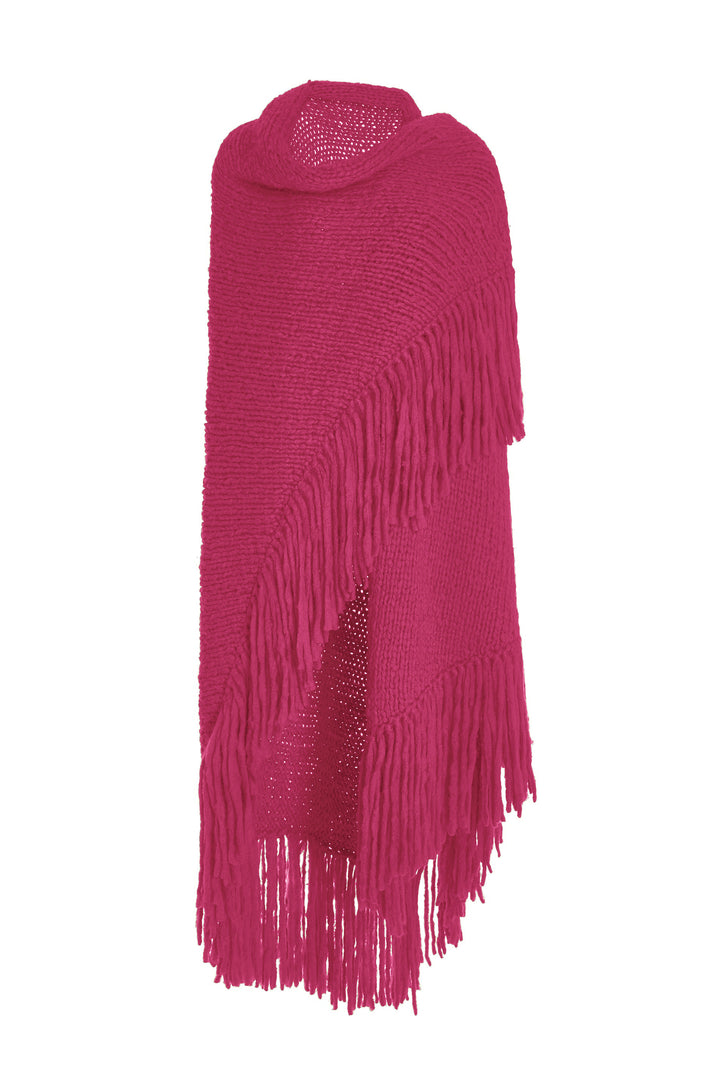Lauren Knit Wrap in Fuchsia Welfat Cashmere