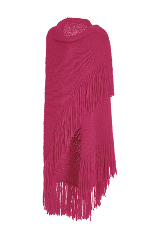 Lauren Knit Wrap in Fuchsia Welfat Cashmere