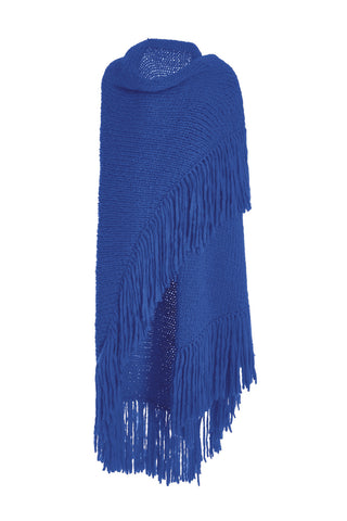 Lauren Knit Wrap in Cobalt Welfat Cashmere M