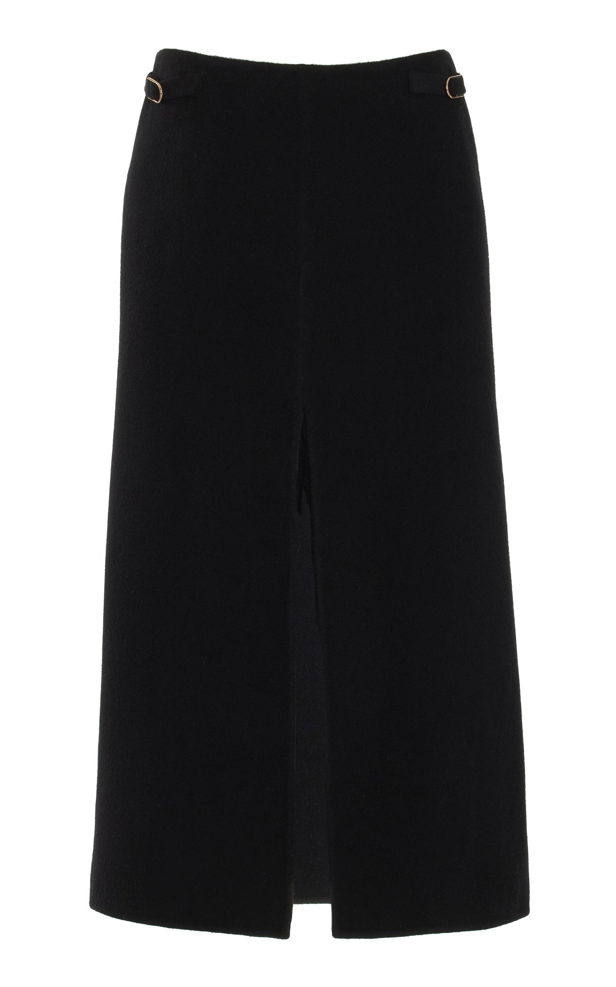 Morelos Skirt in Black Double-Face Recycled Cashmere