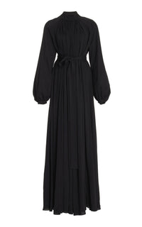 Cedric Dress in Black Silk Georgette