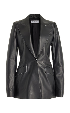 Leiva Blazer in Black Leather
