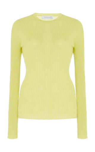 Browning Knit Sweater in Lime Adamite Cashmere Silk